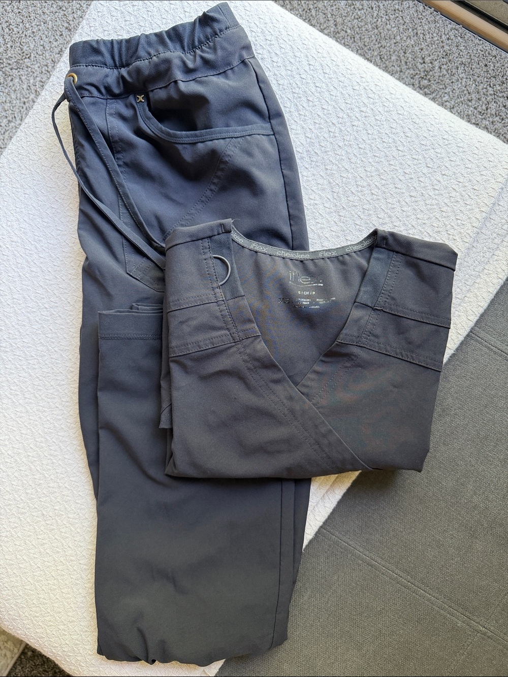 Cherokee Women's Scrub Set in Charcoal Gray